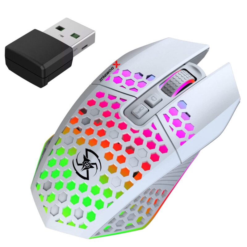 Ratón Inalámbrico Gaming RGB con Batería Recargable