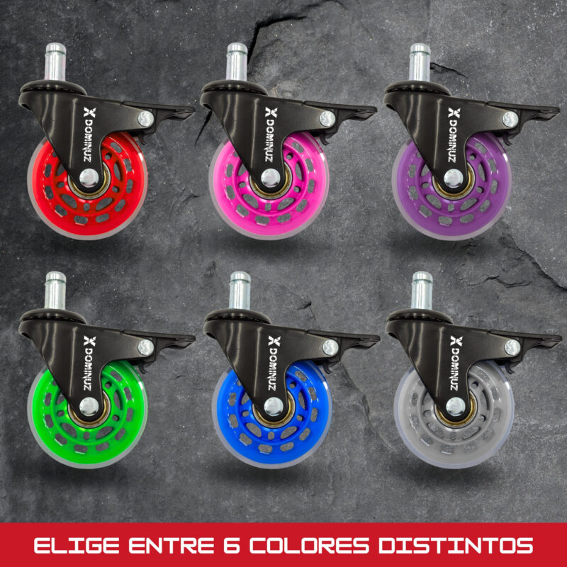Ruedas para Sillas Gaming y Oficina XDOMINUZ SILENTIO 6 Colores