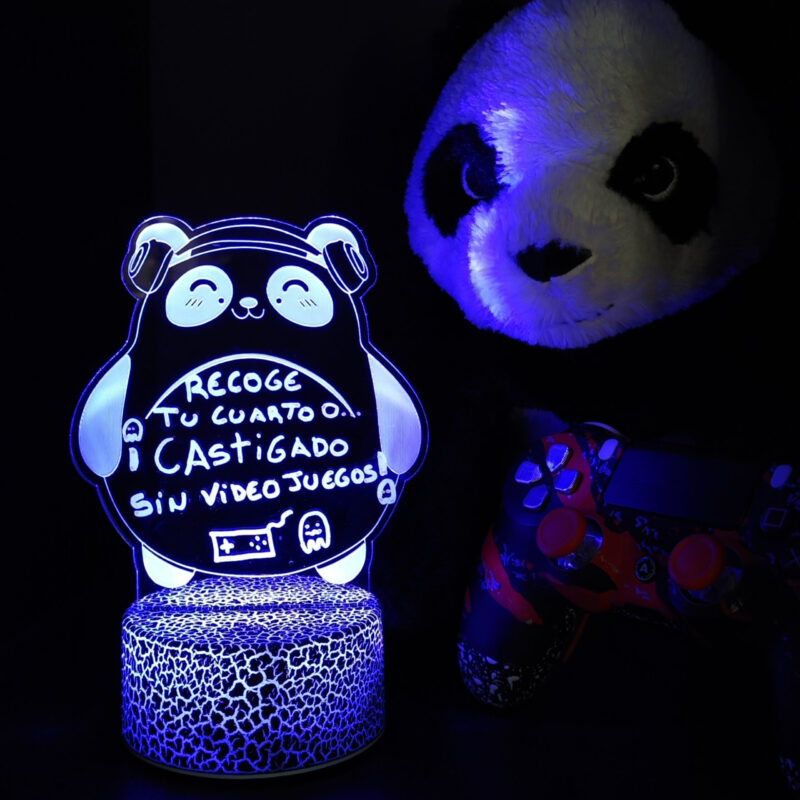 Lámpara LED 3D Panda